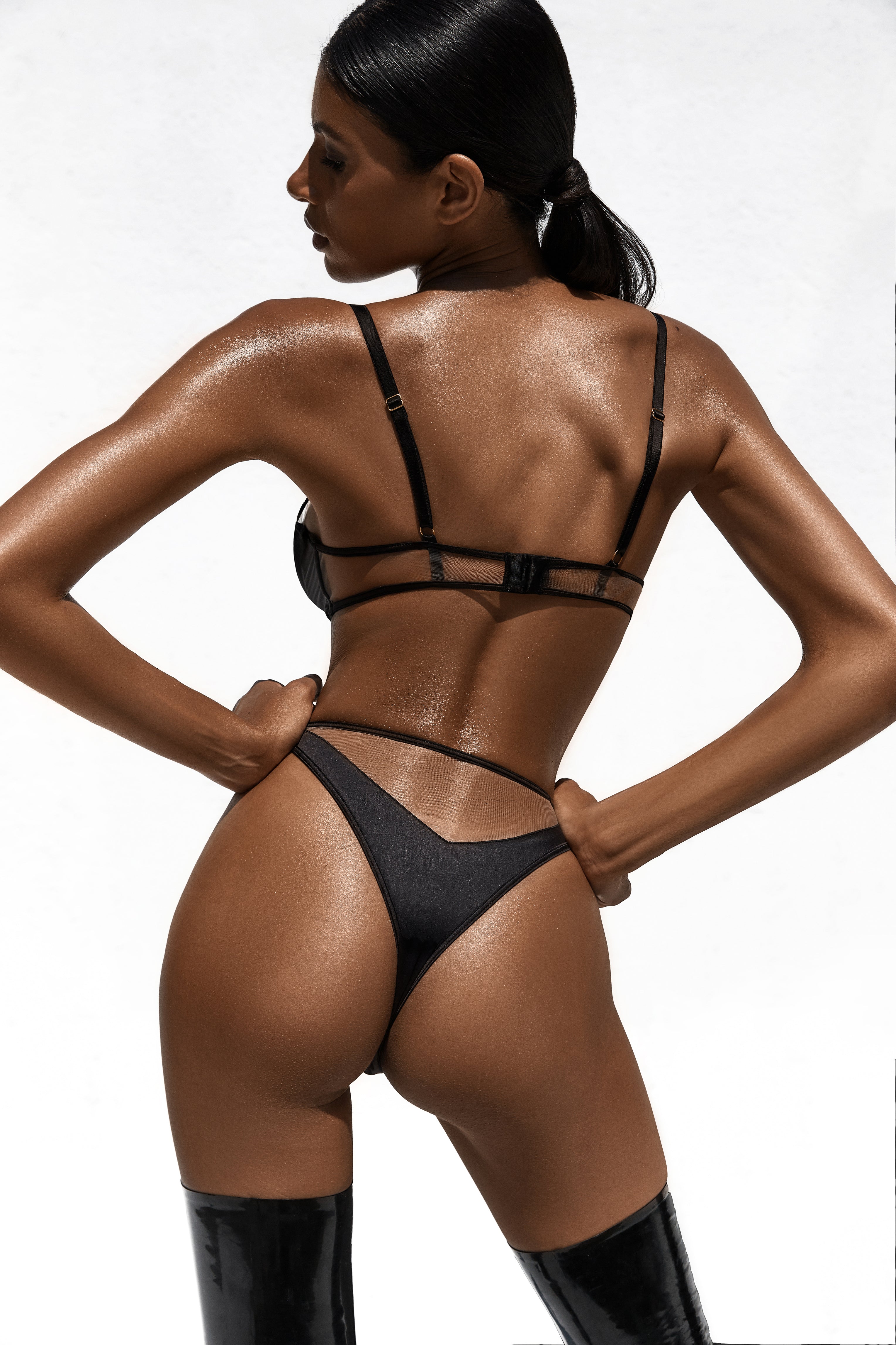 Lingerie Mesh Silk black