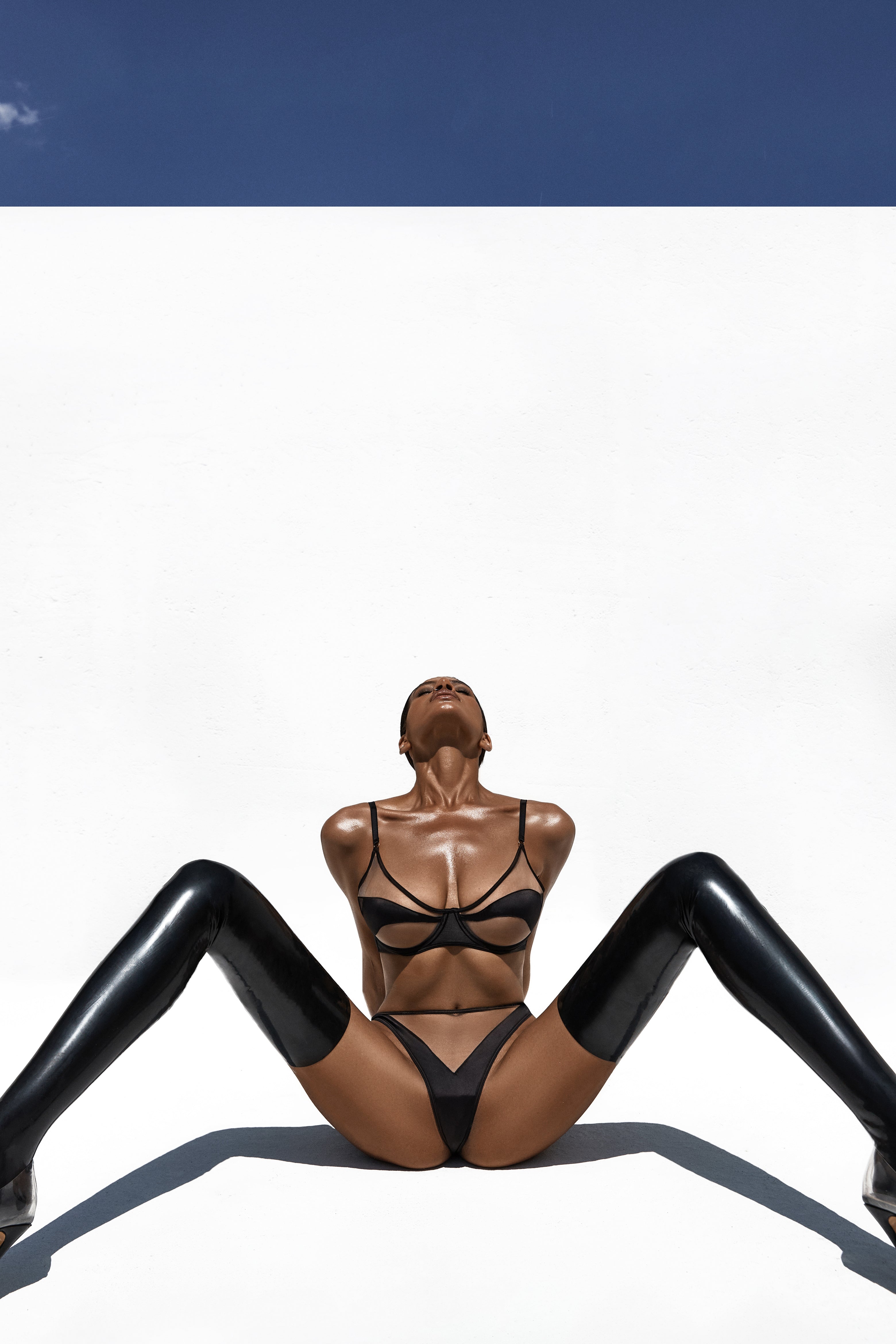 Lingerie Mesh Silk black