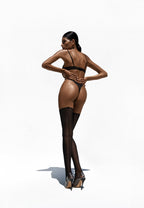 Elegant Italian Mesh and Silk Lingerie Set