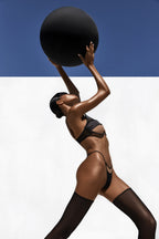 Elegant Italian Mesh and Silk Lingerie Set