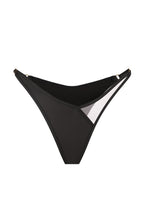 High-Waisted Mesh&Silk black Panties