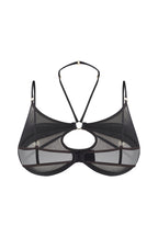 Black Silk Mesh Bra