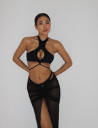 Skirt Maxi Mesh black WAWIE