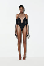Bodysuit Ane black beige