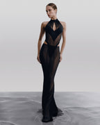 Sheer Mesh Bodysuit & Maxi Skirt Set MIRAGE