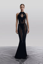 Sheer Mesh Bodysuit & Maxi Skirt Set MIRAGE