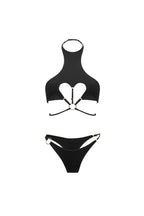 Swimsuit Black Strappy Cut-Out Bikini KOVALE