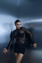 Black Mesh Dress