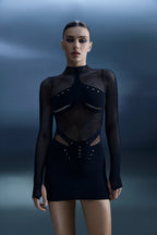Black Mesh Dress