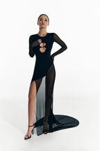 Dress Maxi w Slit black