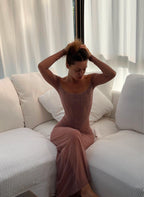 Dress Maxi w Corset Mesh